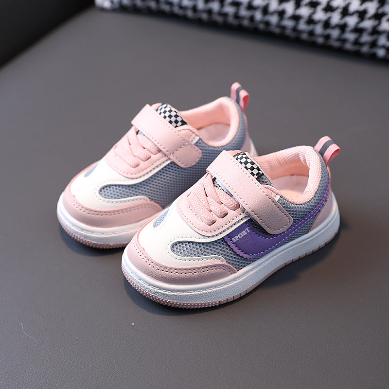 Kids' athletic shoes - spring/autumn styles: boys' sneakers, girls' soft-soled breathable mesh shoes, infant/toddler sneakers, ages 1-6