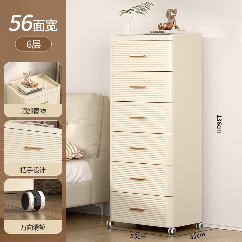 Drawer storage cabinet chest of drawers installation-free for home living room storage cabinet toy snack storage bedroom bedside table