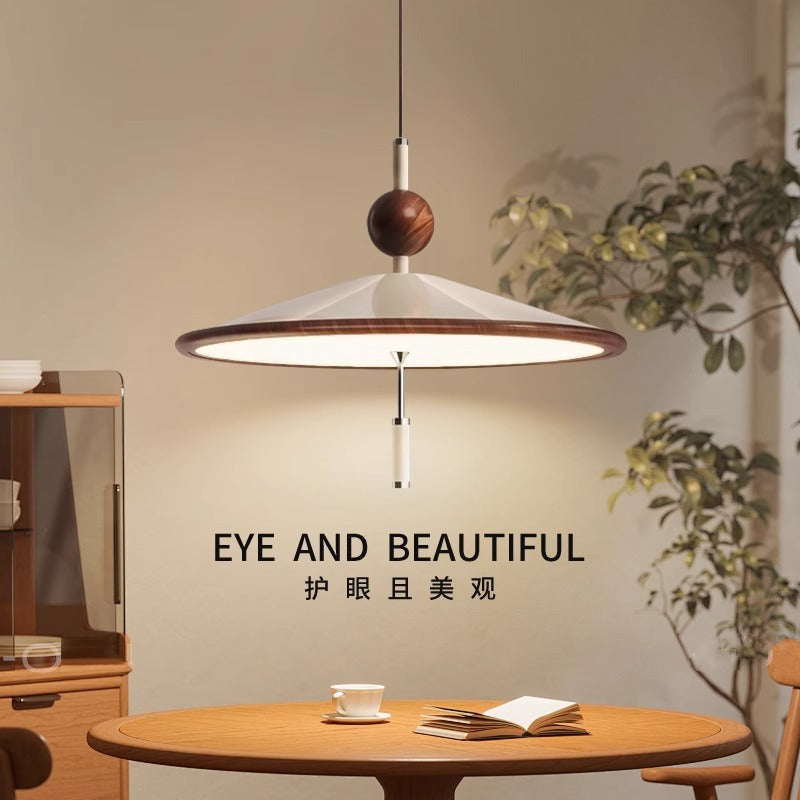 Log wind new Chinese style tea room wind chime chandelier cream wind restaurant light advanced sense room wabi sandy wind zen lighting