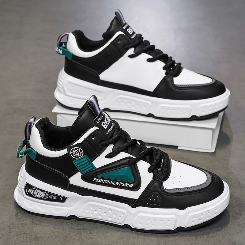 High-top men's sneakers: new 2025 winter collection - chunky sole, casual skate shoes, trendy & versatile, anti-slip, men's basketball & athletic fashion sneakers