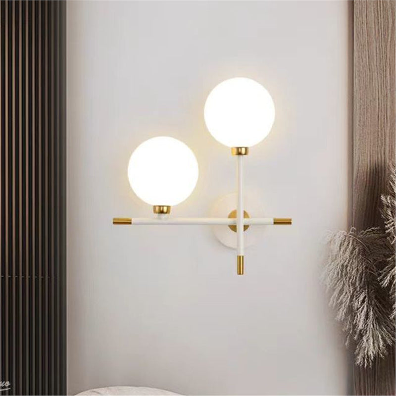 Artistic bedside wall lamp staircase balcony led wall sconce bedroom bedside light double head living room aisle room wall light