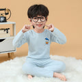 Children's  new double-sided german velvet solid color cut-to-fit autumn/winter warm clothing set - two-piece