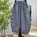 [washable 100% cotton] spring and summer new thin pure cotton candy color workwear scimitar casual pants 2617