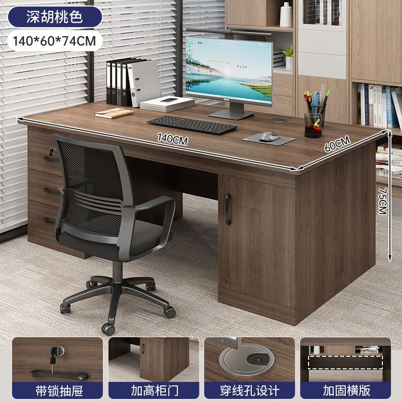 Office desk boss desk casual office with drawers 5 new light luxury staff position computer table