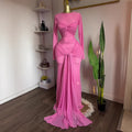 European and american cross-border women's fashion:  early spring new arrival - solid color long sleeve crew neck bandeau bodycon elegant maxi dress