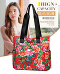 New arrival ethnic style northeastern large flower bag satchel bag fashioneasiest for match shoulder bag large capacity tote bag work clothing bag