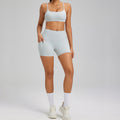 spring/summer new yoga outfit set - outdoor running pocket fitness set - butt-lifting compression sportswear set for women