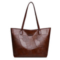 2024 new fashion shoulder bag large capacity tote bag solid color patchwork women's bag woven tote bag dropshipping available