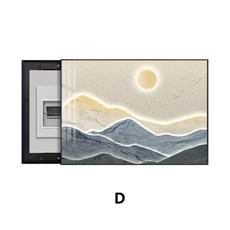 Rizhao Jinshan meter box decorative painting light luxury high sense push-pull blocking distribution box hanging painting mural