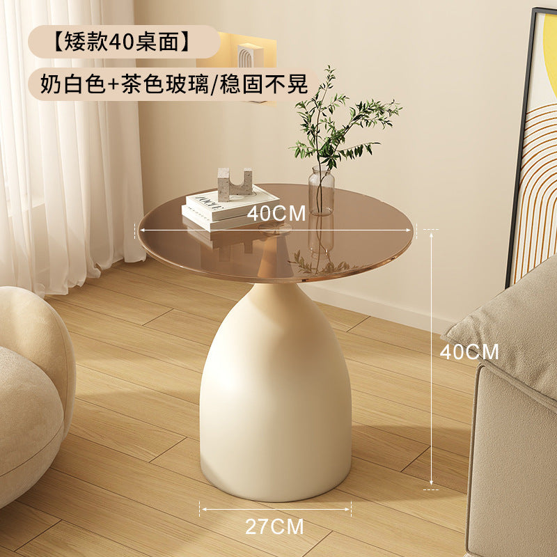 Influencer-approved iron side table - mini coffee table, bedside table, minimalist modern small round table, living room storage shelf