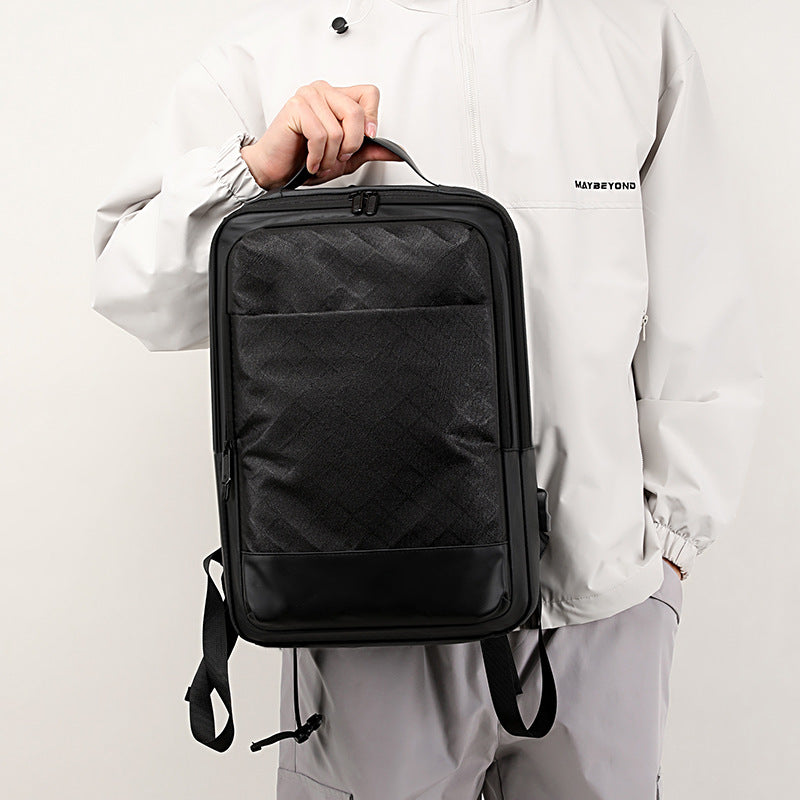 New backpack trendy high-end sense, men's multi-functional business, computer bag casual large-capacity  backpack tide