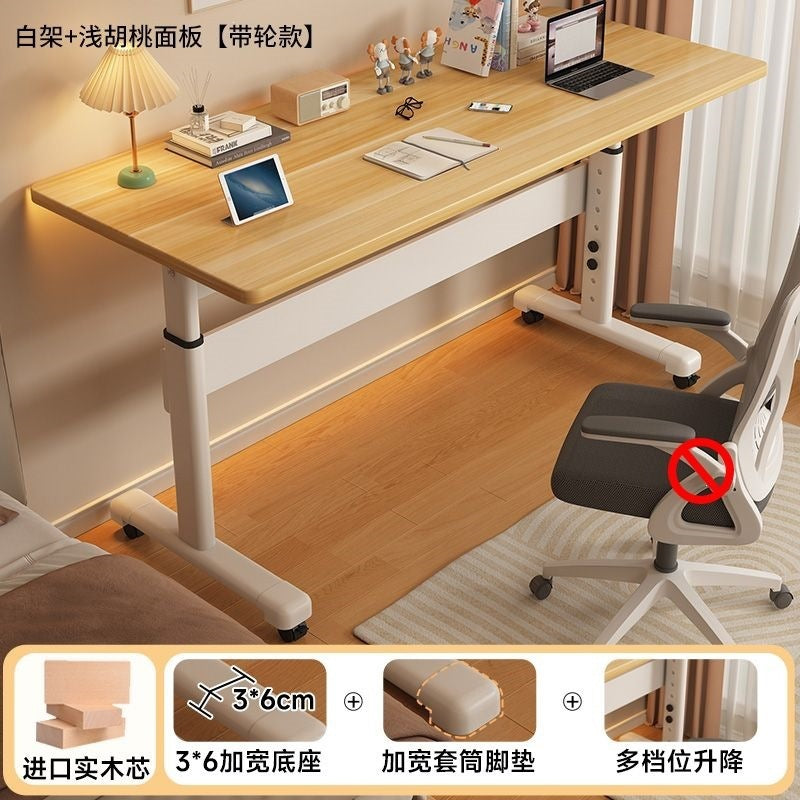 Adjustable height desk for home, student writing, and learning - compact desktop computer desk for small spaces, kids' height-adjustable study table, gaming desk