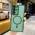 Suitable for samsung s23ultra skin-feeling frosted mobile phone case s25 ya shield magnetic lens protective case s23plus soft