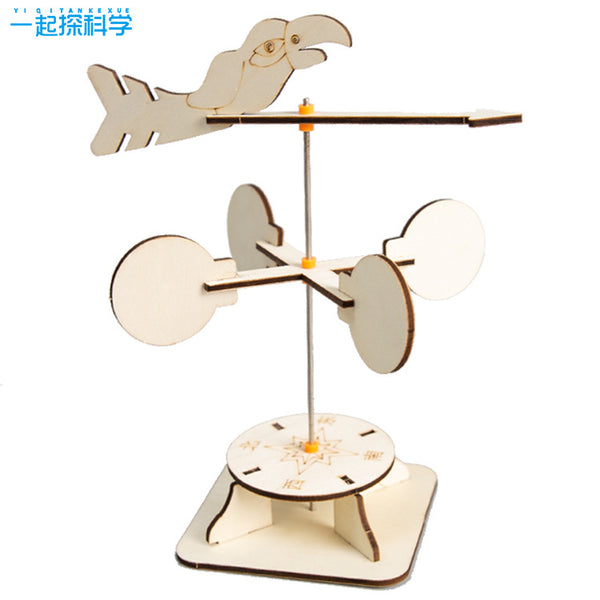 DIY wind vane, technology small production primary school students handmade scientific experiment toys stem teaching aids material package