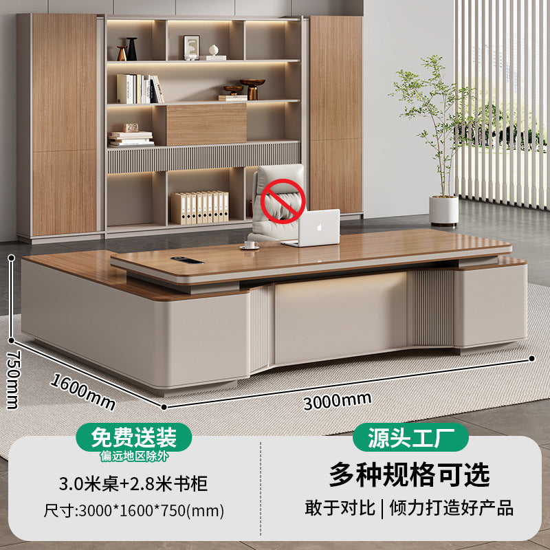 Saint li accessible luxury boss table office desk casual chairman president table executive table manager office table and chair combination