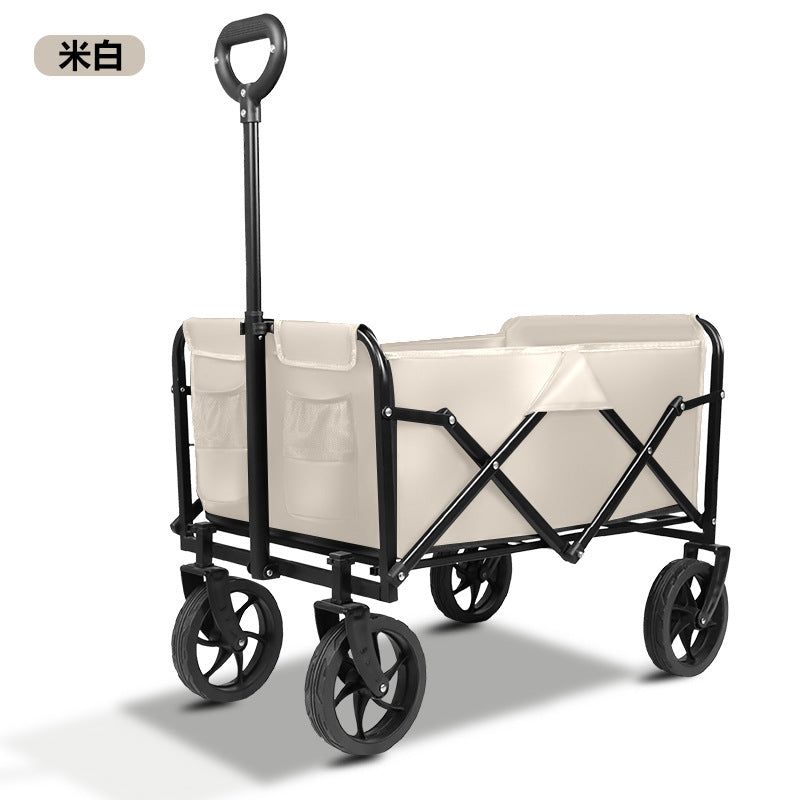 Camping cart push-pull all-in-one kids reclining outdoor foldable picnic camp cart camping trailer stall large