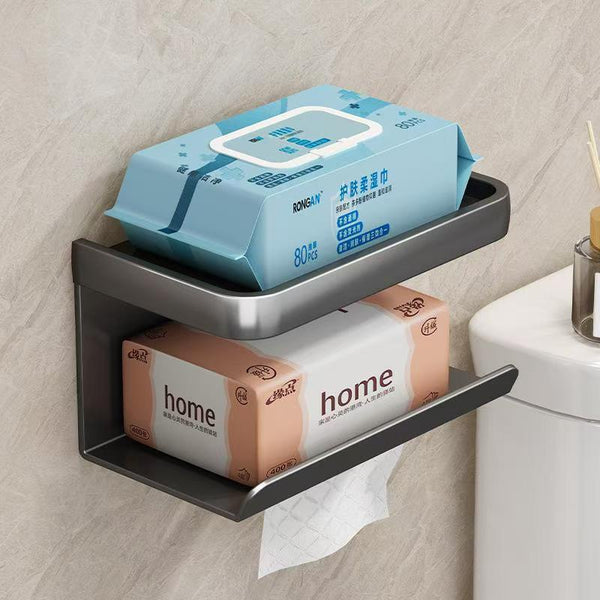 Toilet tissue rack Toilet paper Toilet mobile phone tissue holder Toilet tissue box Toilet paper box No punching