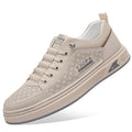 Men's white sneakers - spring/summer breathable & versatile casual shoes for young men - soft sole, hollow-out, anti-slip