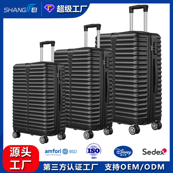 Customized abs  suitcase  four-piece travel bag 20-inch  trolley case password zipper case