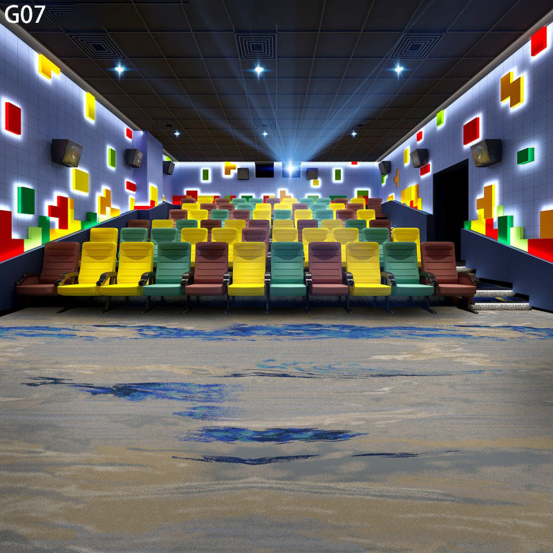 Customized fire-retardant carpet for movie theaters, home theaters, and clubs: soundproofing, noise reduction, and vibration dampening - full coverage installation