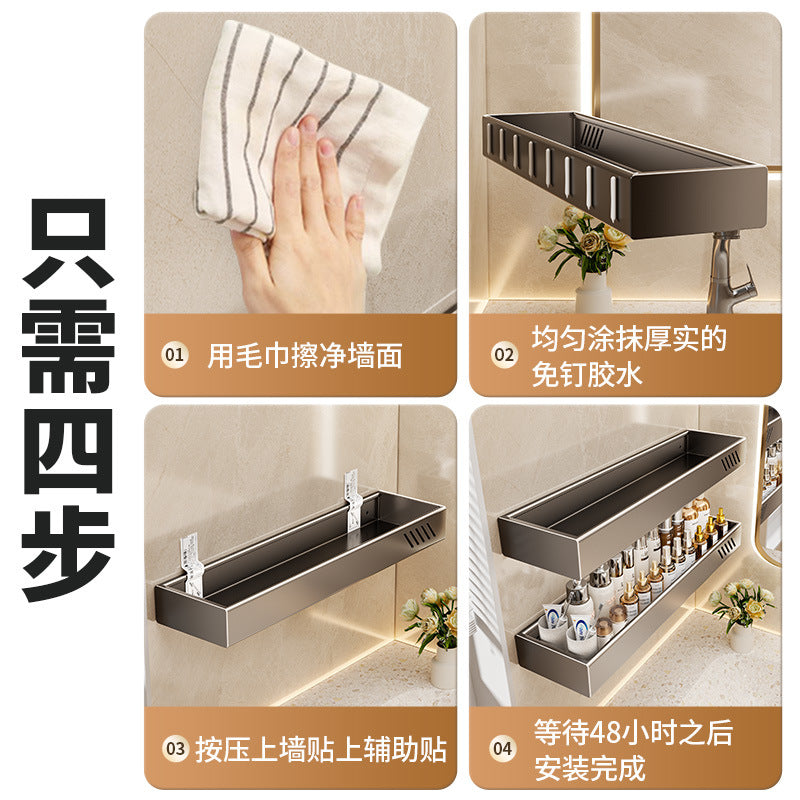 Toilet Shelf Bathroom Toilet Toilet Wash Sink Non-punching Sink Wall-mounted mirror Front storage shelf