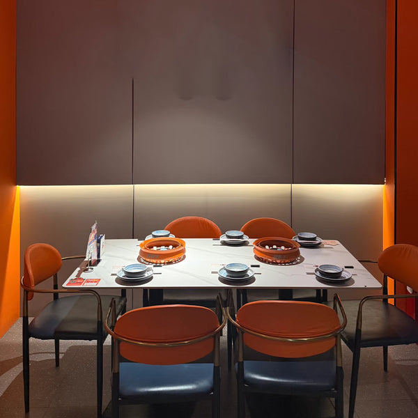 Lai Fatty Meat Crab Casserole Same Table and Chair Fast Food Snacks Malatang Hotel Noodle Restaurant Catering Card Seat Dining Table and Chair Combination