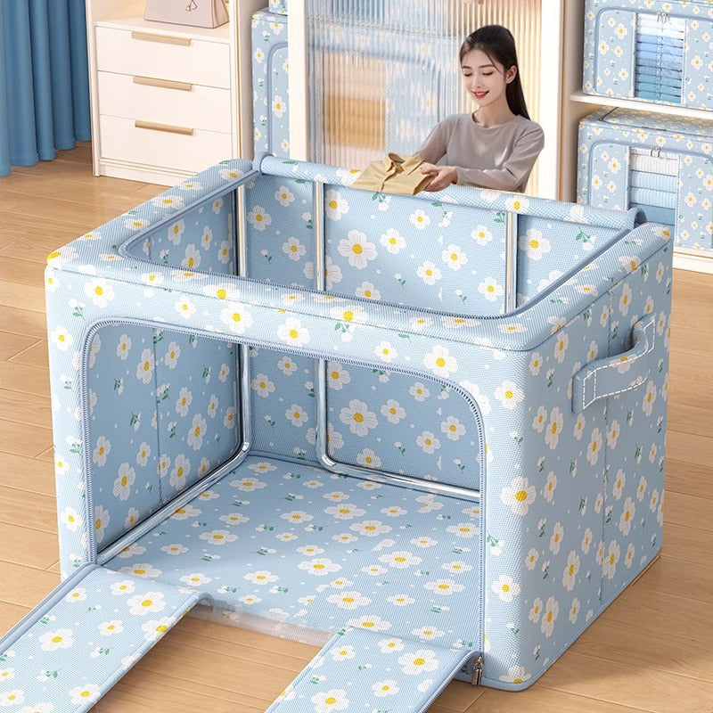 Clothes Storage Box Household Wardrobe Clothing Organizing Box Foldable Fabric Large Capacity Oxford Cloth Storage Box Artifact
