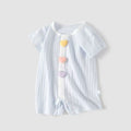 Summer lightweight baby romper - newborn bodysuit for boys and girls - short sleeve onesie for crawling and everyday wear