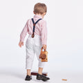 K-style children's clothing shirt kidslong sleeves boys spring & fall shirt overalls first birthday dress british style suit