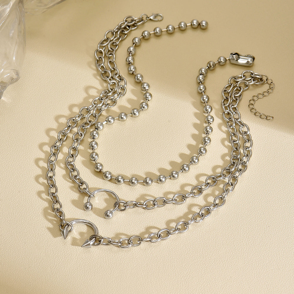 Wholesale pendant necklaces: european & american cross-border jewelry, hip-hop trendy, niche & unique, punk style, multi-layered design statement necklaces