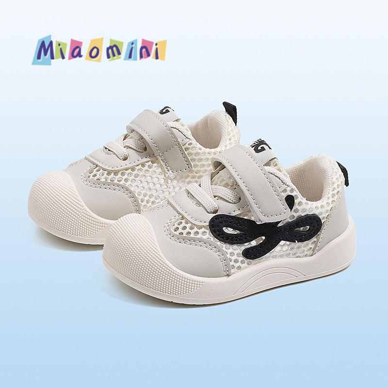 Spring/summer infant & toddler breathable mesh prewalker shoes - soft sole, non-slip, hook-and-loop closure, lightweight, anti-collision baby shoes for boys & girls