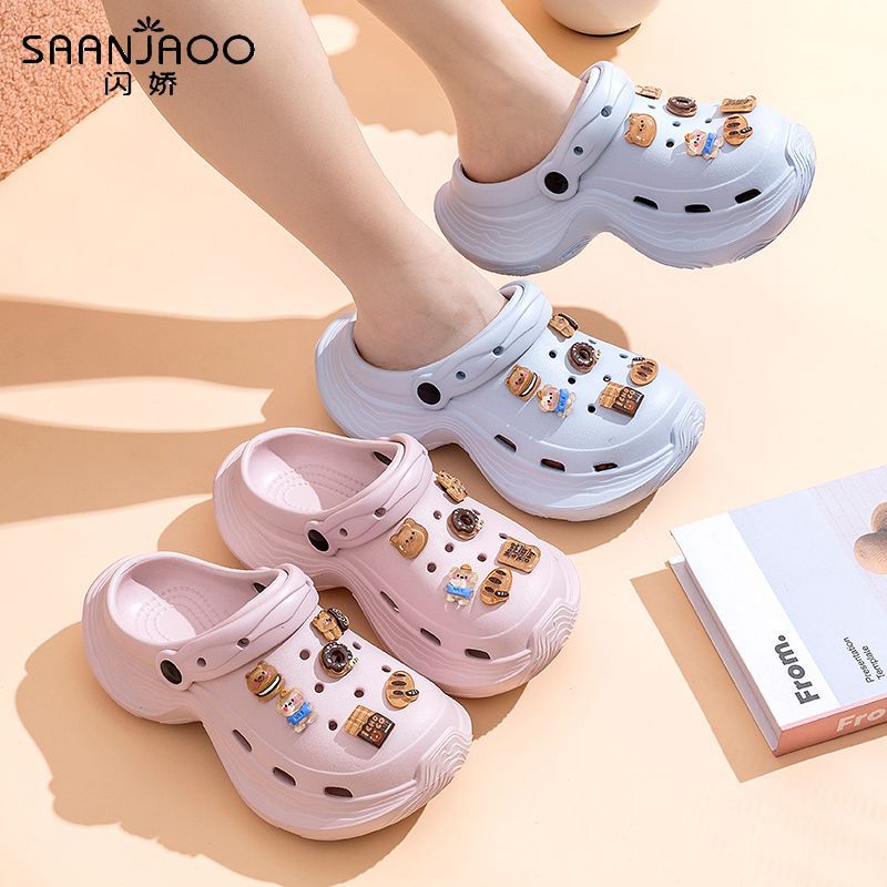 Women's clogs - 2025 summer new fashion, anti-slip, breathable, soft sole, odor-resistant, thick sole, height increasing sandals for outdoor wear