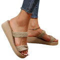 Women's sandals - fashionable outdoor roman style, cross-border, imitation hemp rope sole, ladies' slippers, thick-soled fashionable summer sandals for students