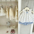 Girls' summer outfit : new floral sleeveless top and shorts set, princess style, two-piece outerwear for toddlers and young children