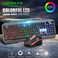Li-mag t25 mechanical feel keyboard and mouse combo - wired metal keycap set for gaming, office, and desktop use