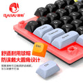 Raiku t28 wired membrane keypad with rotary encoder, tri-color backlit, mechanical feel, desktop computer office keyboard