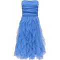 Amazon fashion ruffles pleated mid-length dress women's  summer new elegant sleeveless skirt