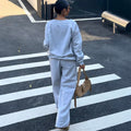 fashion cross-border women's suit v neck printing loosesweatshirt wide leg sweatpants two-piece set