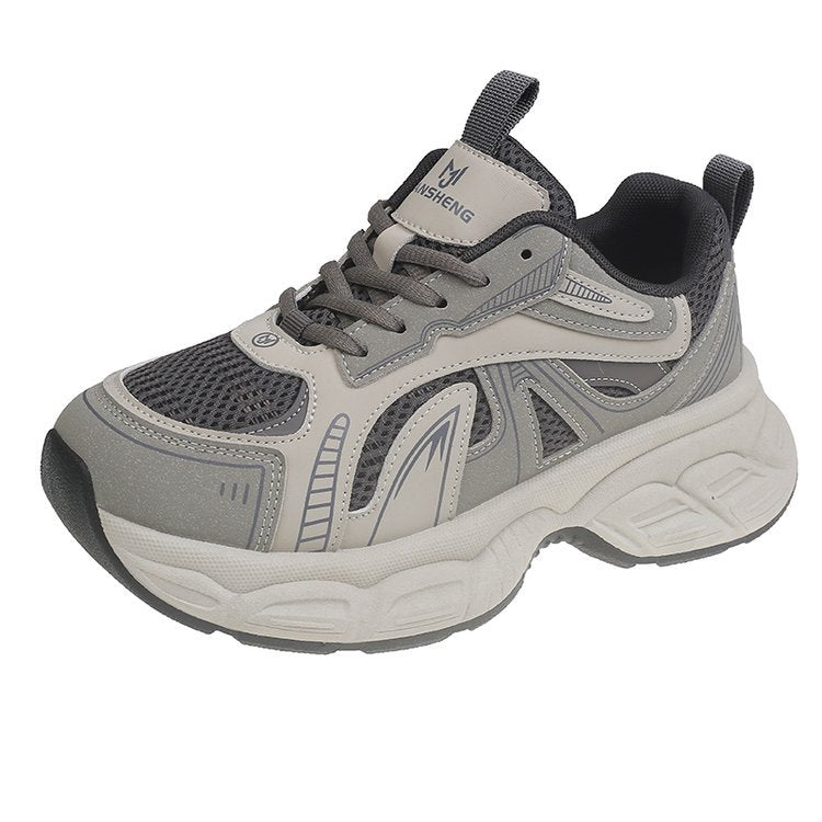 Dad shoes women's spring 2026new arrivaleasiest for match breathable casual shoes sneakers petitesheight increaserthick sole women's shoes