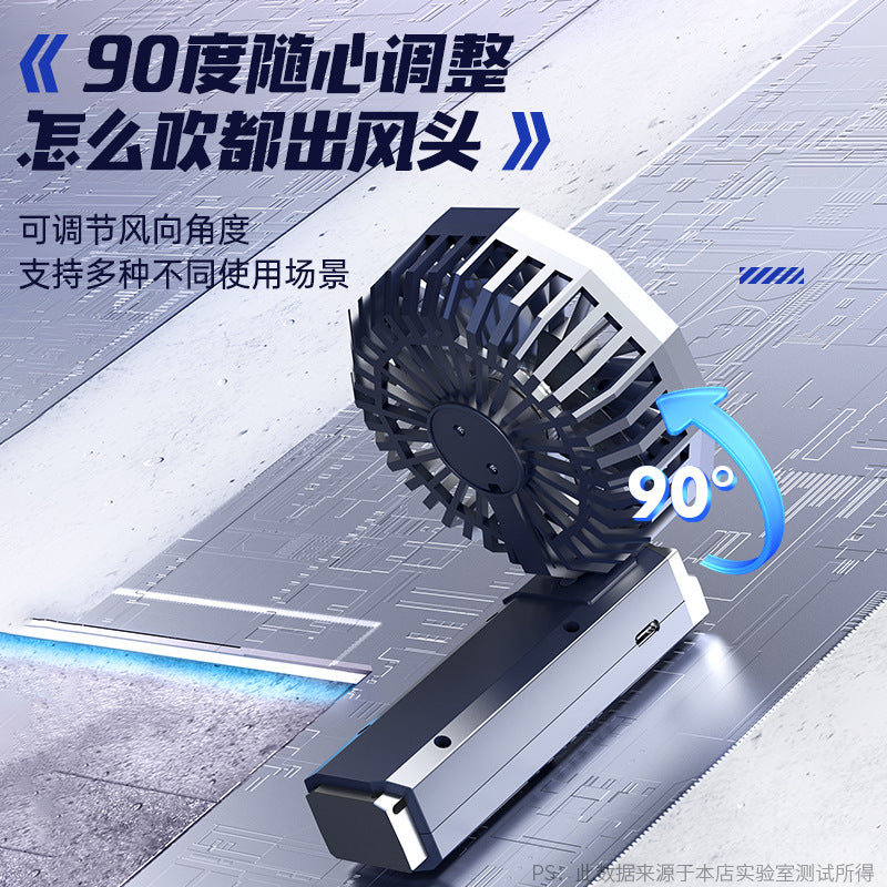 New usb handheld fan - mini portable folding fan with digital display - perfect for office, students, and gifts