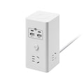 Smart wireless charging socket with 4 usb fast charging ports, multi-function power strip, long cord, ideal for dorms, home, and office - cube design