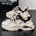 Men's spring trendy casual shoes: youth-friendly, versatile, mesh breathable, chunky sole, height-increasing, running & athletic sneakers