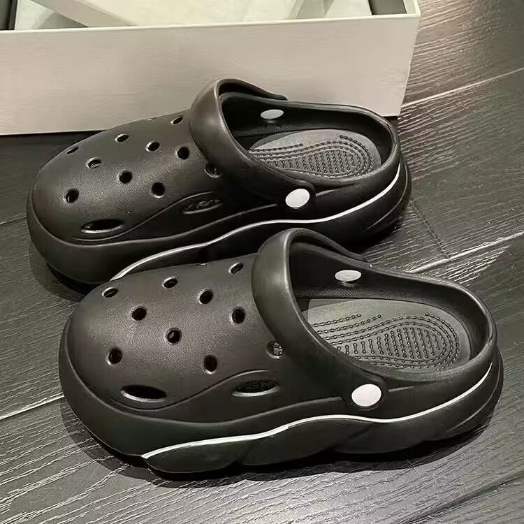 2024new arrival shit-stepping clogs for women outwearsummercutepopularthick sole nurse beach two-wear toe-cap slippers