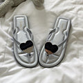New women's spring/summer flip-flops - heart-shaped, simple, versatile, outdoor beach sandals - stylish and trendy women's slides