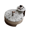 Ready-to-ship luxury stone coffee table - italian modern minimalist round coffee table - light luxury furniture marble coffee table for living room home use
