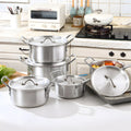 thickened suit pot 5-piece set aluminum pot 16-24cm african pot stove neutral large capacity flat bottom soup pot