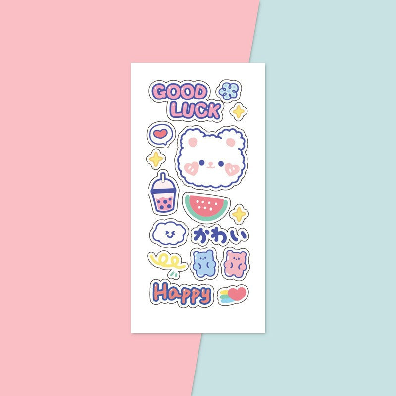 Cute stickers - korean style cartoon ins stickers for kids, journaling, book cover sealing, scrapbooking, and goo card decoration