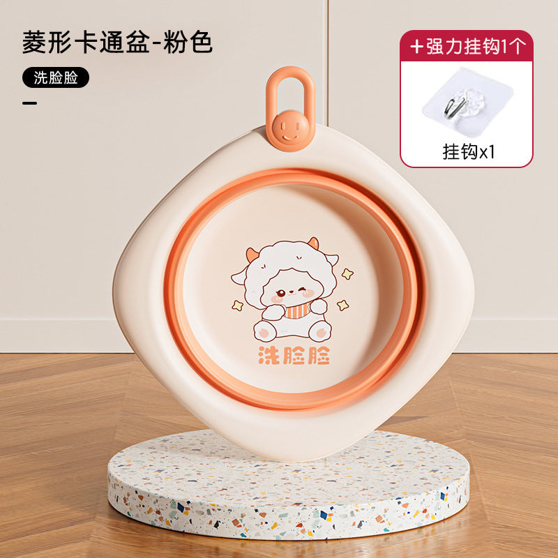 New arrivalkids cartoon foldable washbasin newborn baby essential foot washing butt special vertical material small basin