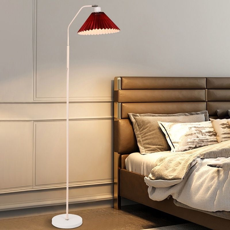 Popular eye protection pleated floor lamp ins style scandinavian bedroom living room sofa creative decoration floor lamp