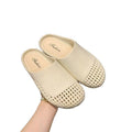 Summer breathable soft sole open-toe sandals 2025 new thick sole casual woven hollow-out clogs women's flat sandals